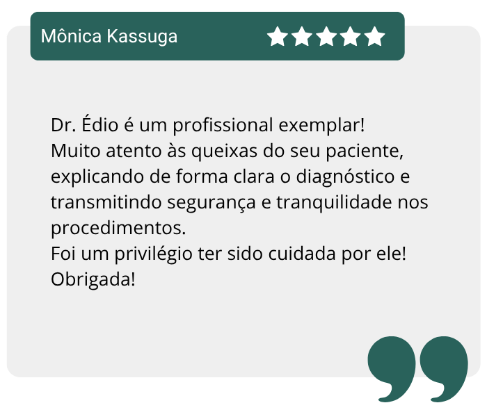 Avaliação da paciente Mônica sobre o Dr. Édio Cavallaro, médico otorrinolaringologista, no site Doctoralia